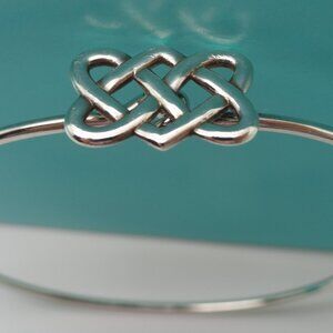 Tiffany & Co. Paloma Picasso Sterling Silver Celtic Knot Bangle Bracelet